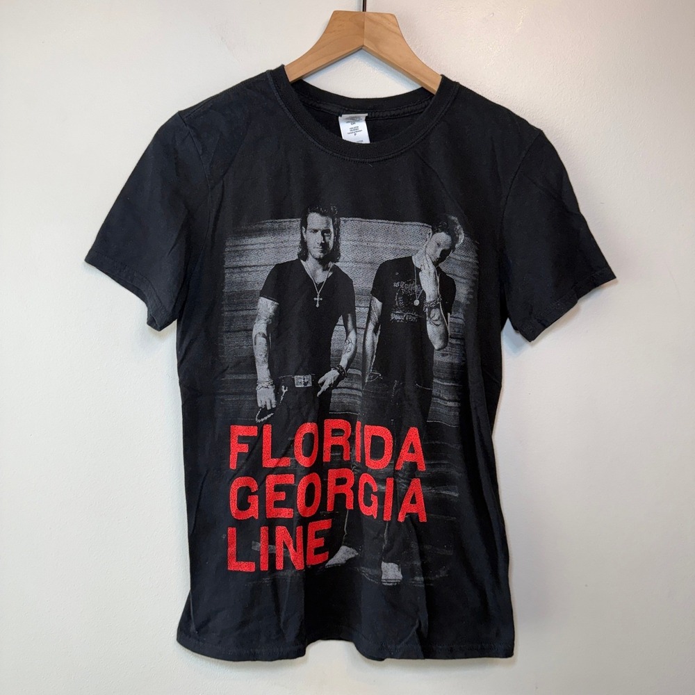 Florida Georgia Line Tour 2015 Black T-Shirt Size Small Country Concert Tee